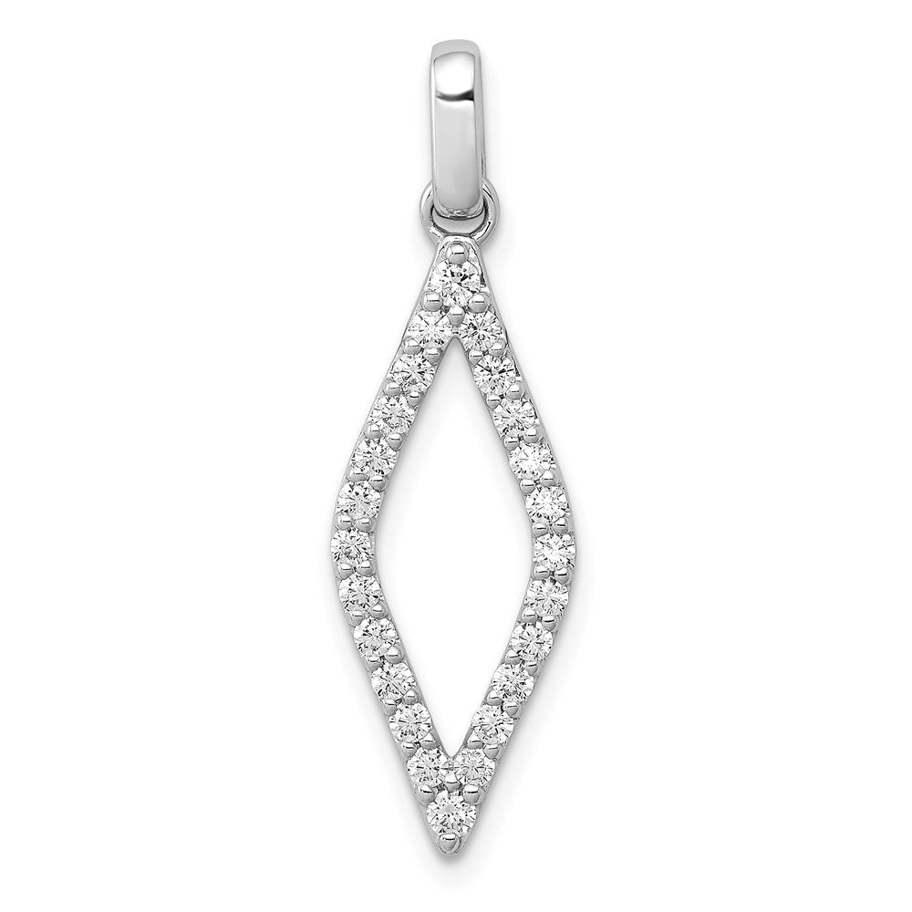 Image of ID 1 14k White Gold 1/10ct Real Diamond Fancy Pendant
