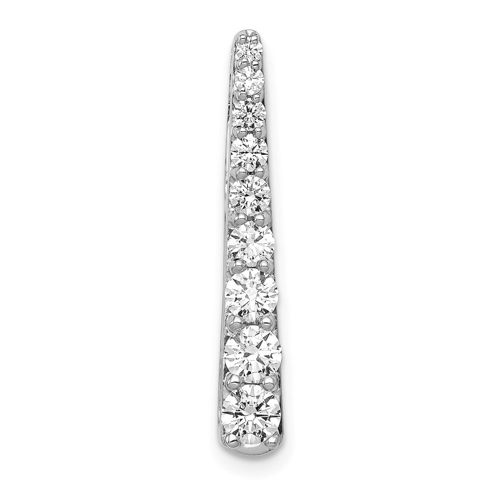 Image of ID 1 14k White Gold 3/4ct Real Diamond Fancy Chain Slide