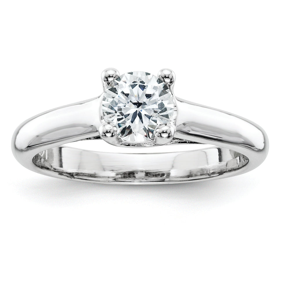 Image of ID 1 14k White Gold A Diamond solitaire ring