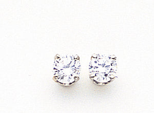 Image of ID 1 14k White Gold AA Quality Complete Diamond Stud Earring