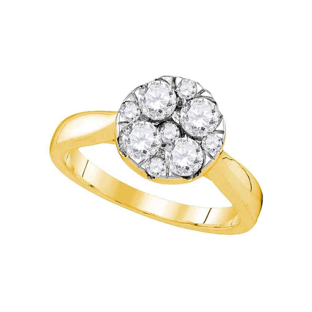Image of ID 1 14k Yellow Gold Diamond Bridal Engagement Ring 1 Cttw