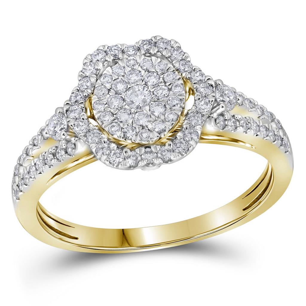Image of ID 1 14k Yellow Gold Diamond Bridal Engagement Ring 5/8 Cttw
