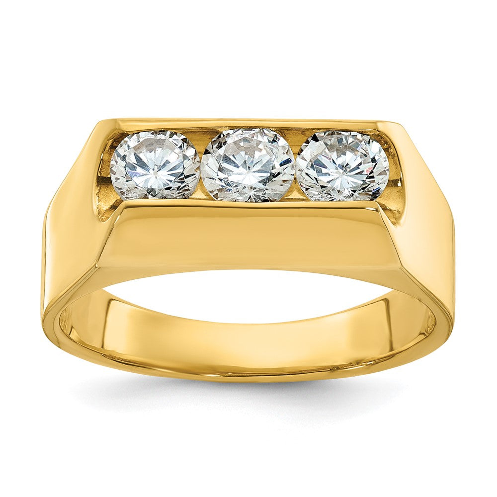 Image of ID 1 14k Yellow Gold Men's 1 carat Diamond Complete Ring