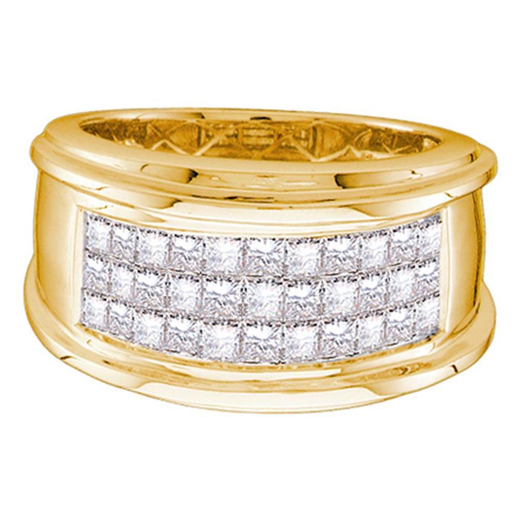 Image of ID 1 14k Yellow Gold Princess Diamond Wedding Band Ring 1 Cttw