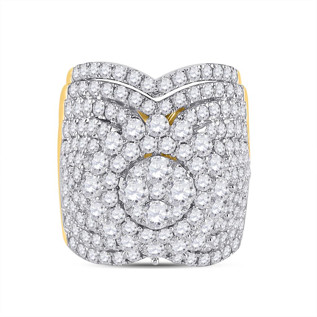 Image of ID 1 14k Yellow Gold Round Diamond Bridal Wedding Ring Set 5 Cttw