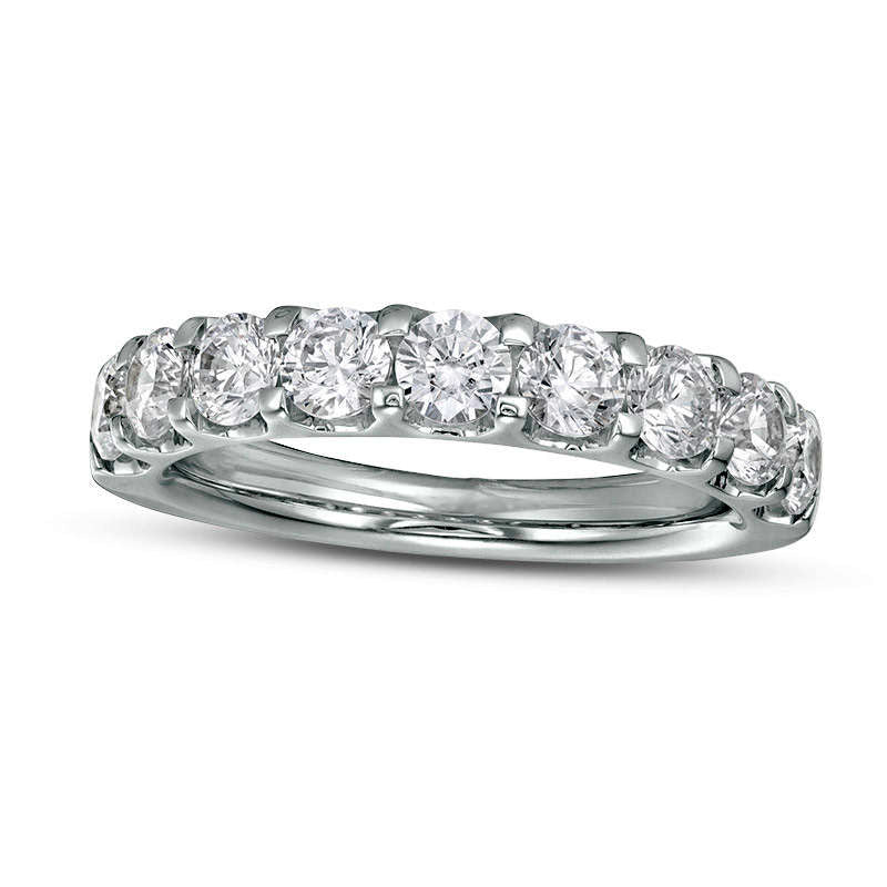 Image of ID 1 15 CT TW Certified Natural Diamond Nine Stone Band in Solid 14K White Gold (I/SI2)