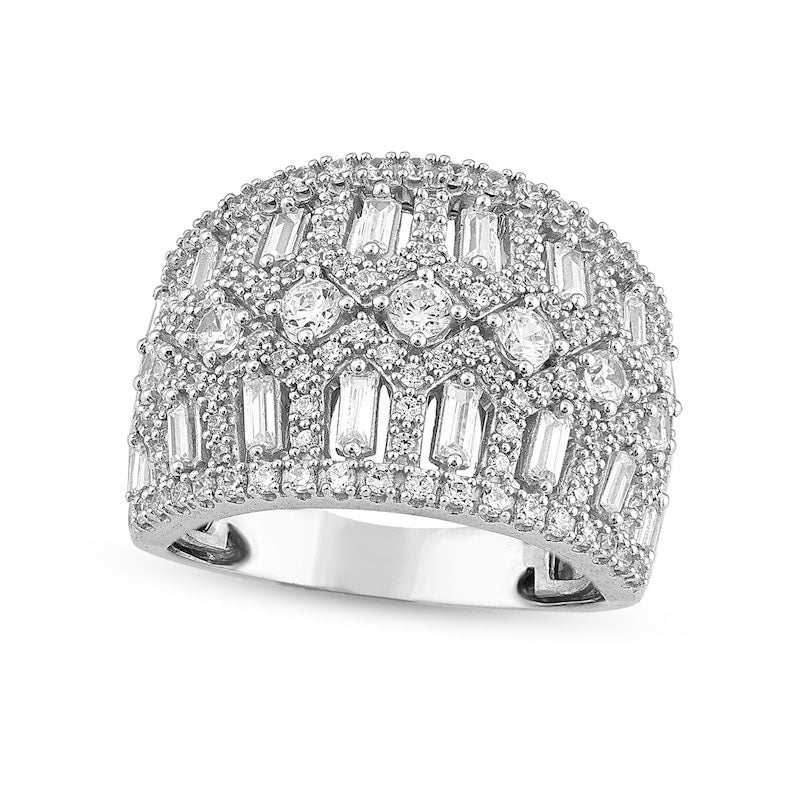 Image of ID 1 15 CT TW Composite Natural Diamond Dome Ring in Solid 10K White Gold