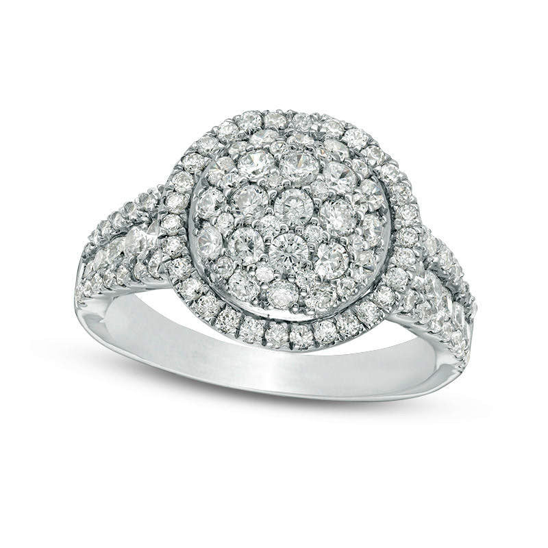 Image of ID 1 15 CT TW Composite Natural Diamond Frame Ring in Solid 10K White Gold