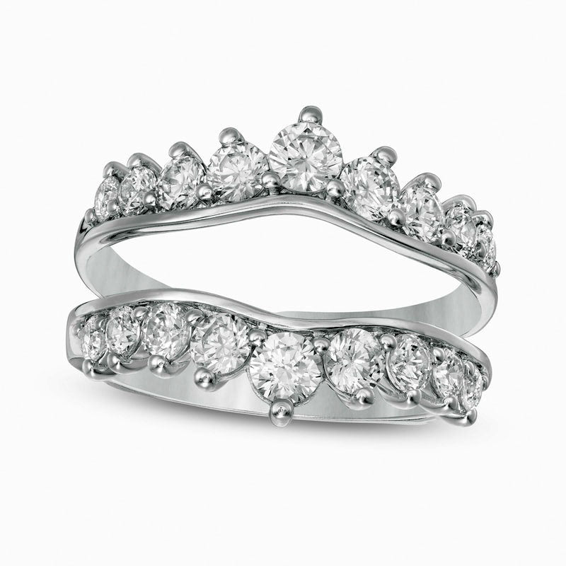 Image of ID 1 15 CT TW Natural Clarity Enhanced Diamond Solitaire Enhancer in Solid 14K White Gold