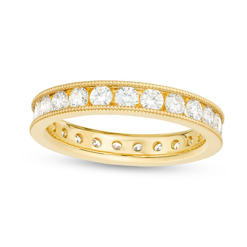 Image of ID 1 15 CT TW Natural Diamond Antique Vintage-Style Eternity Band in Solid 14K Gold (H/SI2)