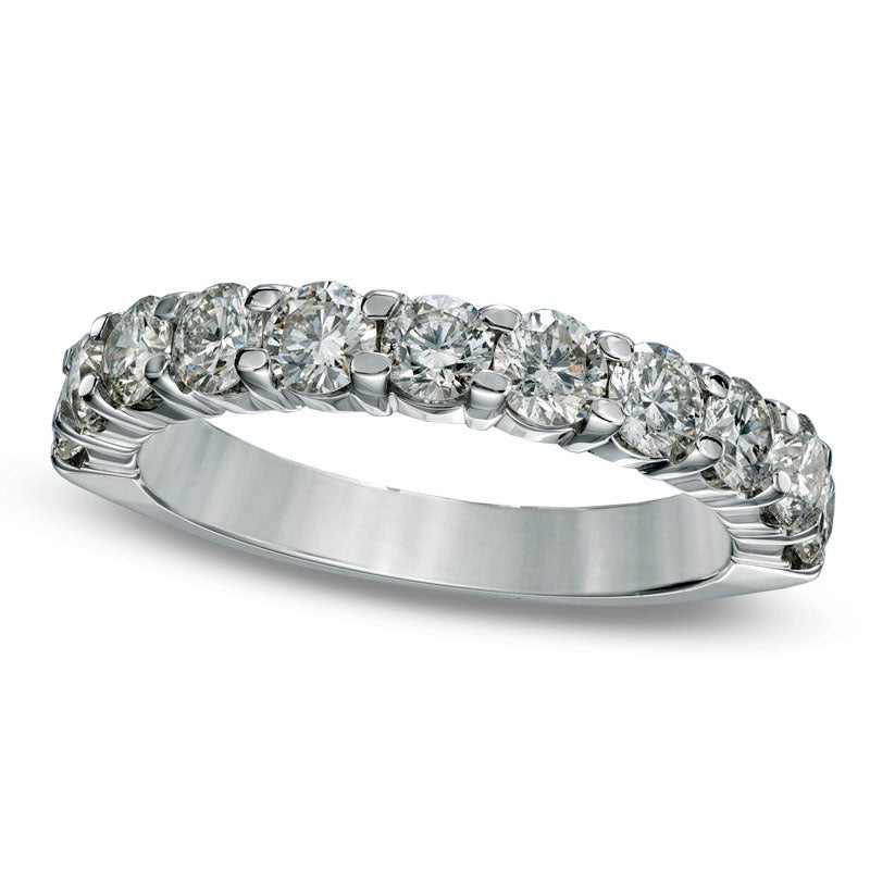 Image of ID 1 15 CT TW Natural Diamond Band in Solid 14K White Gold