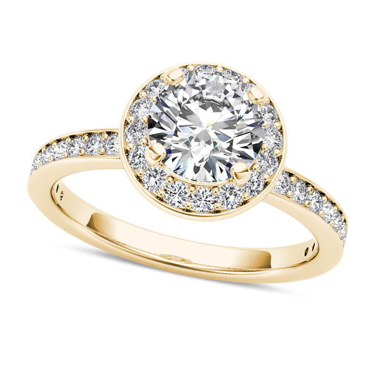 Image of ID 1 15 CT TW Natural Diamond Frame Engagement Ring in Solid 14K Gold