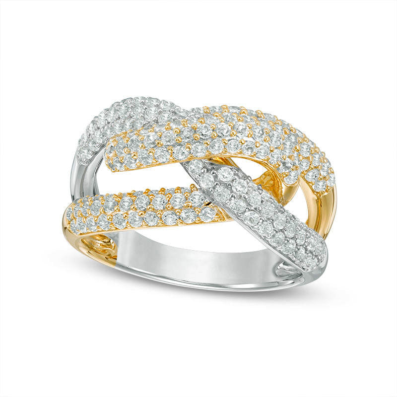 Image of ID 1 15 CT TW Natural Diamond Knot Ring in Solid 14K Gold