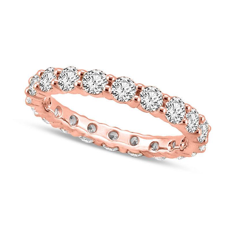 Image of ID 1 20 CT TW Natural Diamond 30mm Eternity Band in Solid 14K Rose Gold