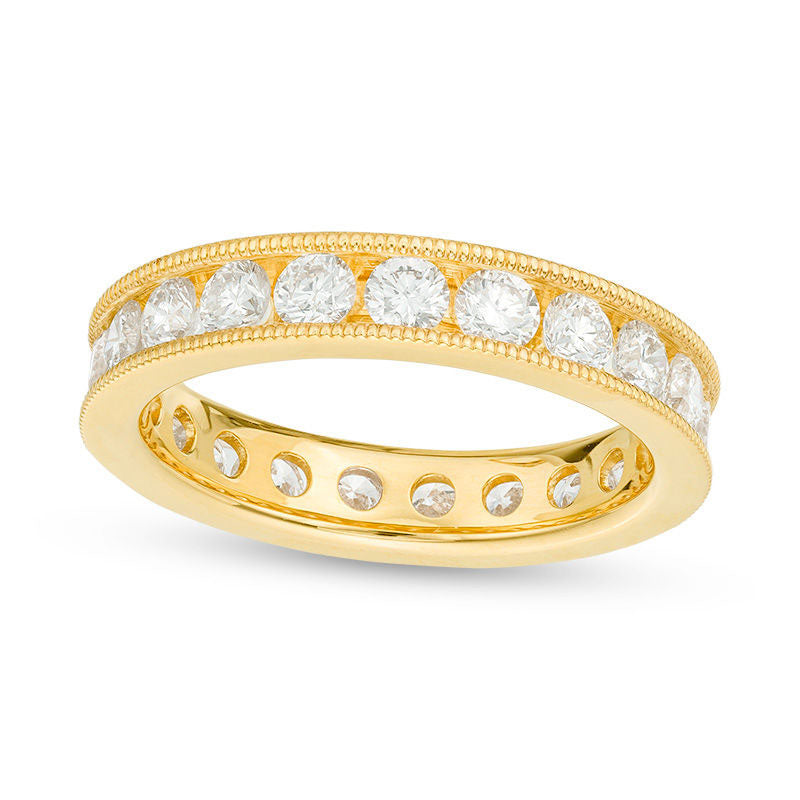 Image of ID 1 20 CT TW Natural Diamond Antique Vintage-Style Eternity Band in Solid 14K Gold (H/SI2)