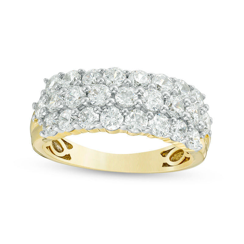 Image of ID 1 20 CT TW Natural Diamond Multi-Row Band in Solid 18K Gold