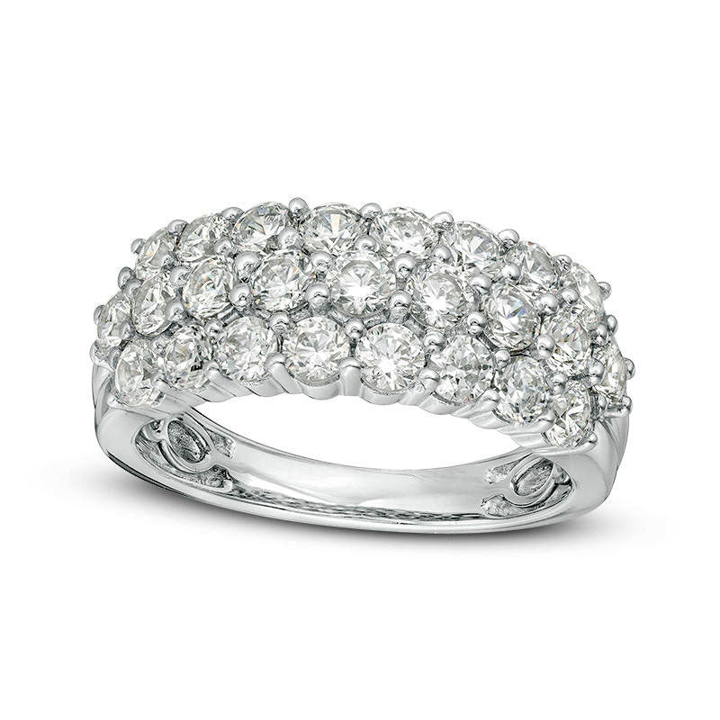 Image of ID 1 20 CT TW Natural Diamond Multi-Row Band in Solid 18K White Gold