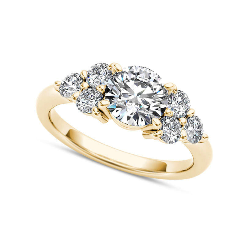 Image of ID 1 20 CT TW Natural Diamond Tri-Sides Engagement Ring in Solid 14K Gold