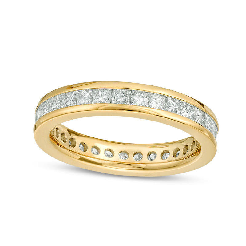 Image of ID 1 20 CT TW Princess-Cut Natural Diamond Eternity Band in Solid 14K Gold (H/SI2)