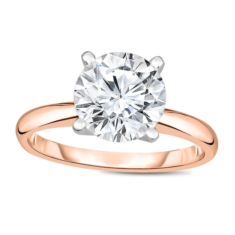 Image of ID 1 25 CT Natural Clarity Enhanced Diamond Solitaire Engagement Ring in Solid 14K Rose Gold (I/I2)