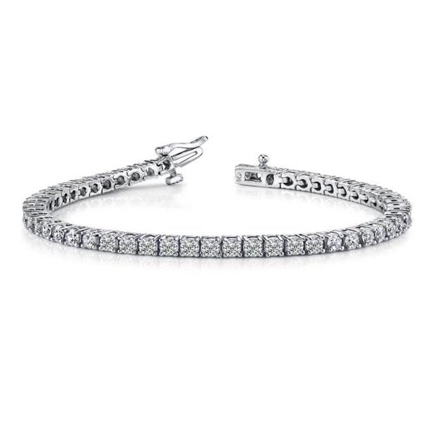Image of ID 1 3 ct tw Natural Diamond Tennis Bracelet in 14K White Gold - All Lengths Options Available