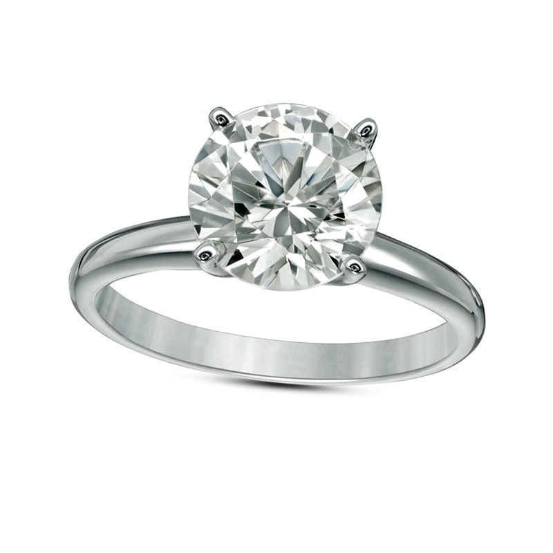 Image of ID 1 30 CT Certified Lab-Created Diamond Solitaire Engagement Ring in Solid 14K White Gold (F/VS2)