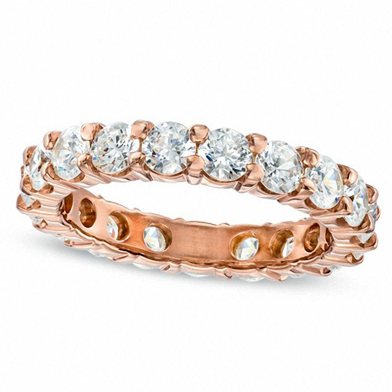 Image of ID 1 30 CT TW Natural Diamond 35mm Eternity Band in Solid 14K Rose Gold