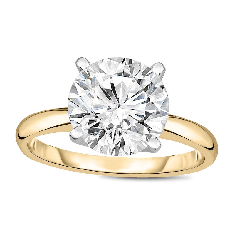 Image of ID 1 35 CT Natural Clarity Enhanced Diamond Solitaire Engagement Ring in Solid 14K Gold (I/I2)