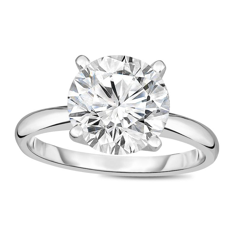 Image of ID 1 35 CT Natural Clarity Enhanced Diamond Solitaire Engagement Ring in Solid 14K White Gold (I/I2)