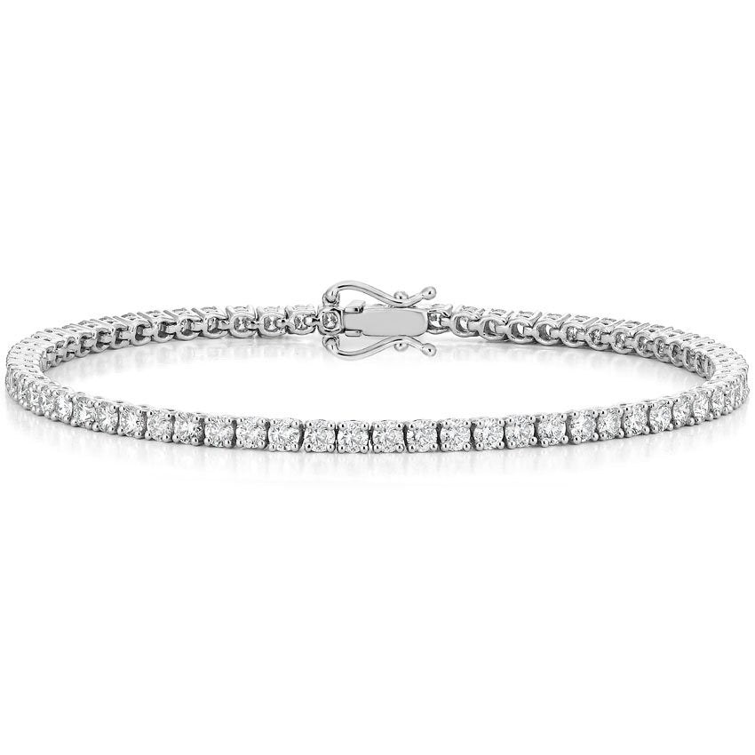 Image of ID 1 4 ct tw Natural Diamond Tennis Bracelet in 14K White Gold - All Lengths Options Available