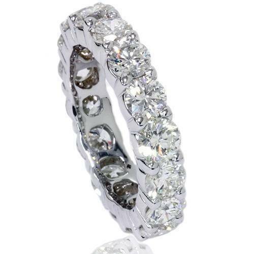 Image of ID 1 5 Ct REAL Diamond Eternity Anniversary Womens Wedding Band Ring 14k White Gold