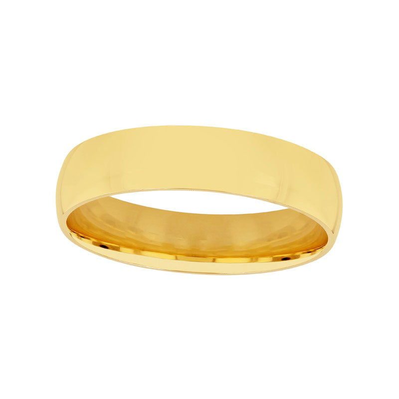 Image of ID 1 50mm Comfort-Fit Engravable Wedding Band in Solid 14K White Yellow or Rose Gold (1 Line)