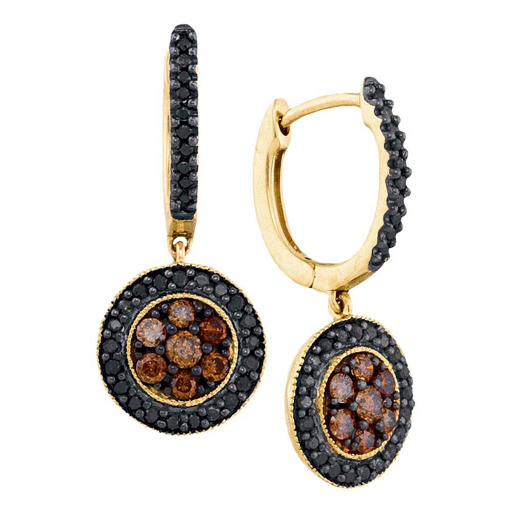 Image of ID 1 5/8CTW-Diamond GIFT MIX COLOR DANGLING EARRINGS