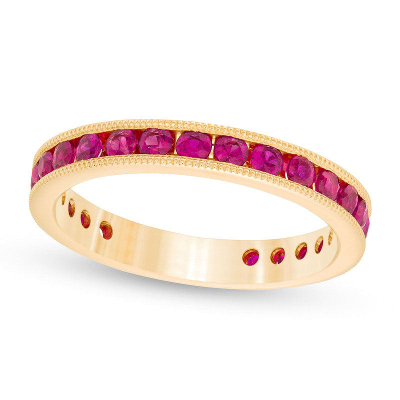 Image of ID 1 Certified Ruby Eternity Band in Solid 14K Gold
