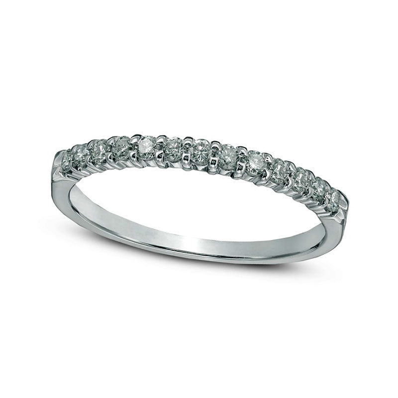 Image of ID 1 Ladies' 025 CT TW Certified Natural Diamond Band in Solid 14K White Gold (I/SI2)