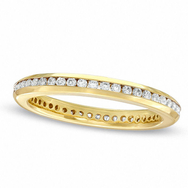 Image of ID 1 Ladies' 050 CT TW Natural Diamond Eternity Channel Set Wedding Band in Solid 14K Gold