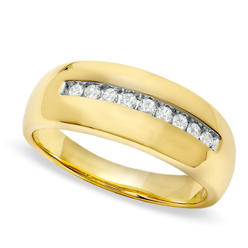 Image of ID 1 Men's 025 CT TW Natural Diamond Band in Solid 14K Gold