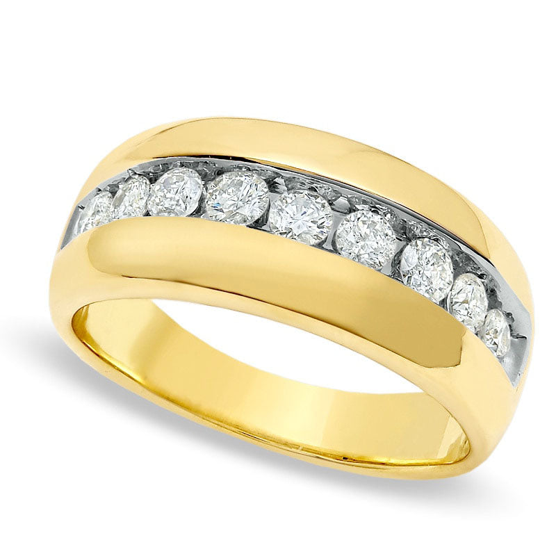 Image of ID 1 Men's 10 CT TW Natural Diamond Band in Solid 14K Gold