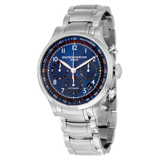 Image of ID 1 Original Baume and Mercier Blue Dial Chronograph Men's Watch 10066