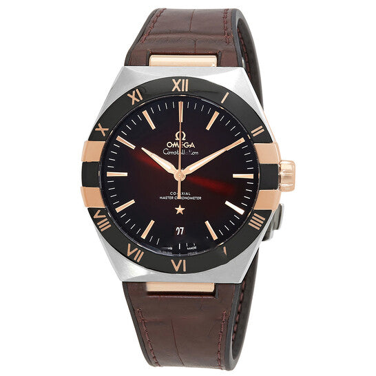 Image of ID 1 Original Omega Constellation Automatic Chronometer Burgundy Dial Men's Watch 13123412111001