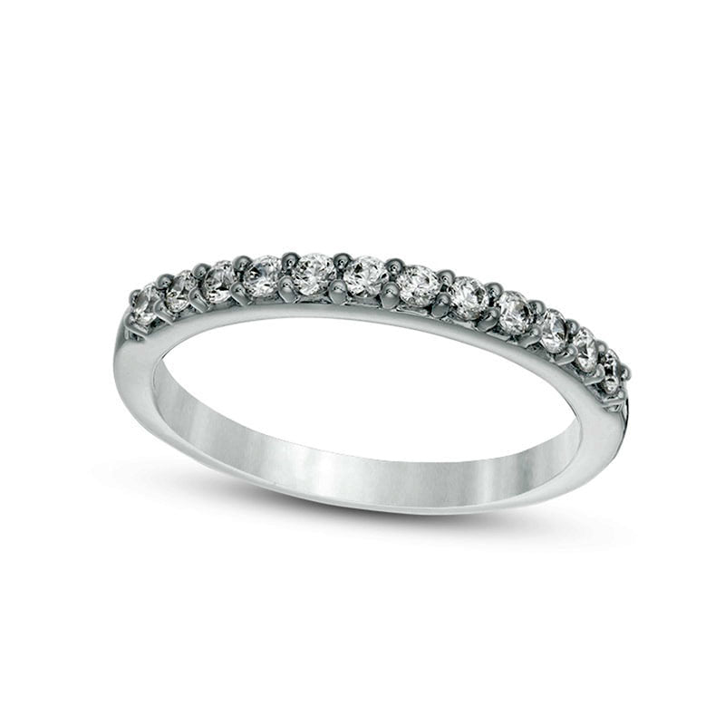 Image of ID 1 Previously Owned - 033 CT TW Colorless Natural Diamond Wedding Band in Solid 18K White Gold
