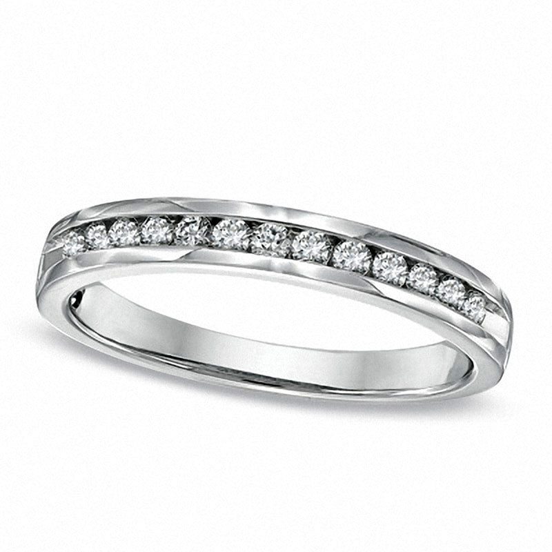 Image of ID 1 Previously Owned - 050 CT TW Natural Diamond Anniversary Band in Solid 14K White Gold