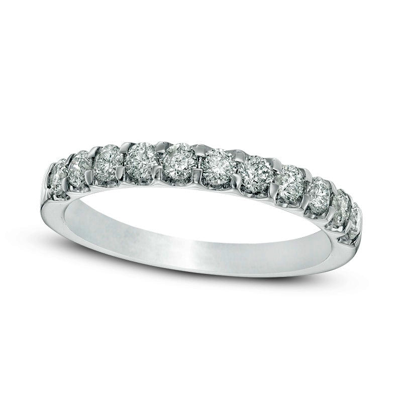 Image of ID 1 Previously Owned - 063 CT TW Natural Diamond Band in Solid 10K White Gold