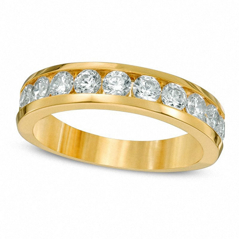 Image of ID 1 Previously Owned - 10 CT TW Natural Diamond Channel Band in Solid 14K Gold