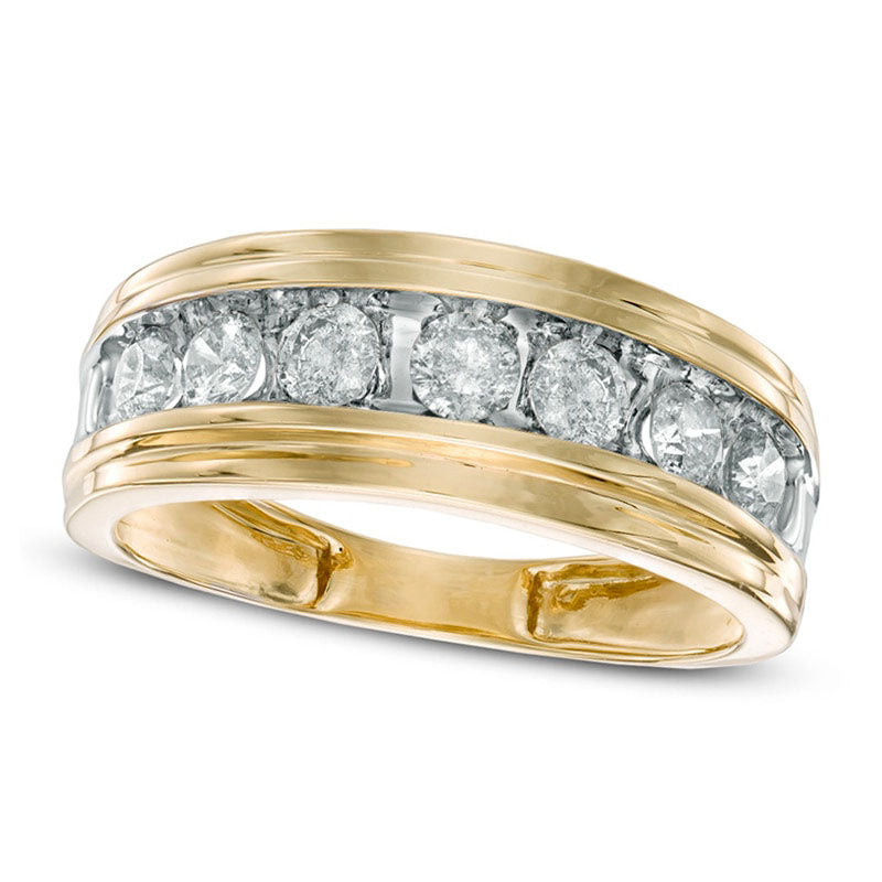 Image of ID 1 Previously Owned - Men's 10 CT TW Natural Diamond Comfort Fit Band in Solid 10K Yellow Gold