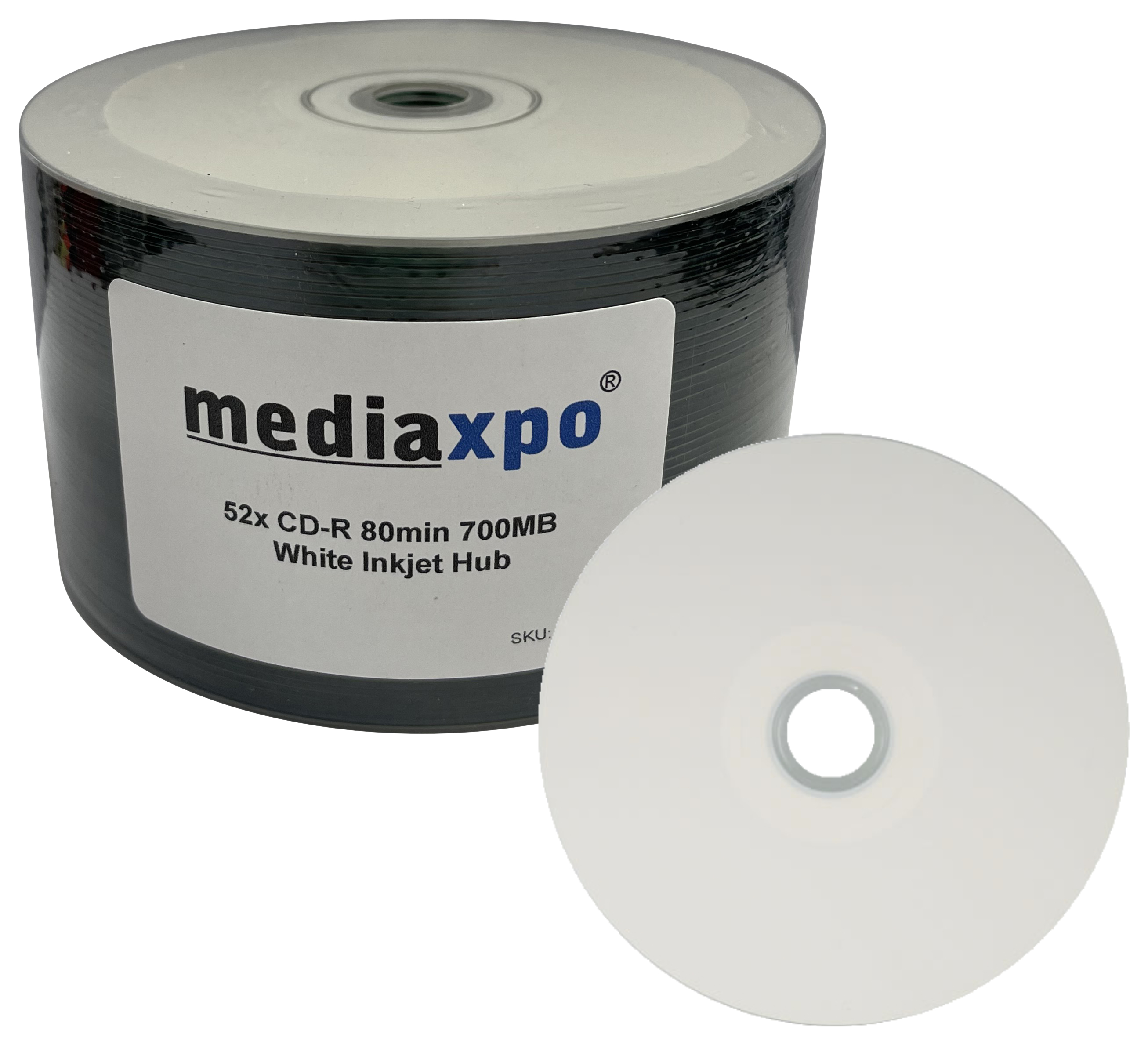 Image of ID 1214259959 4800 Grade A 52x CD-R 80min 700MB White Inkjet Hub Printable (Shrink Wrap)