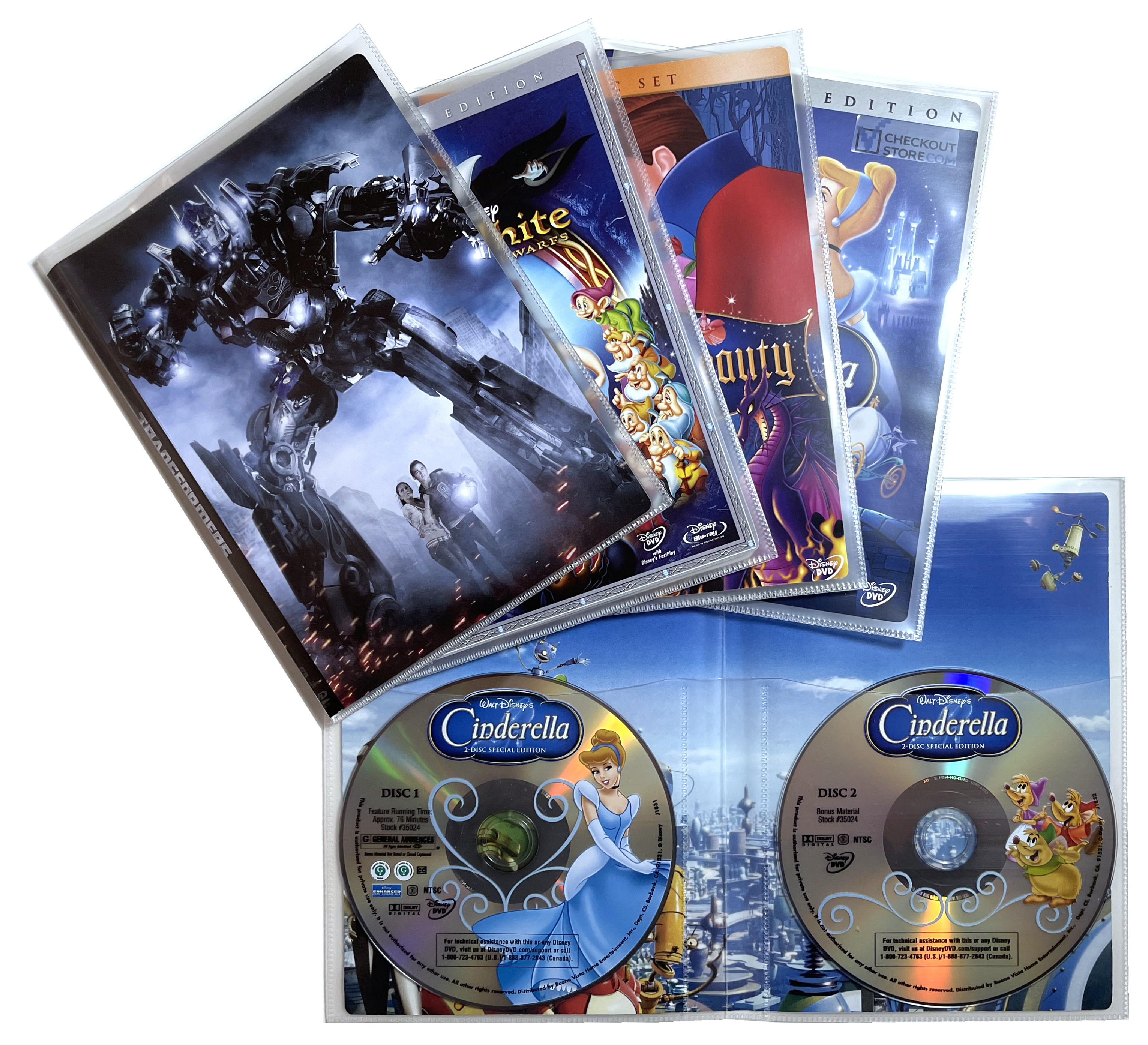 Image of ID 1214261380 2000 CheckOutStore Clear 2 Disc CPP Full Cover Sleeve & DVD Booklet