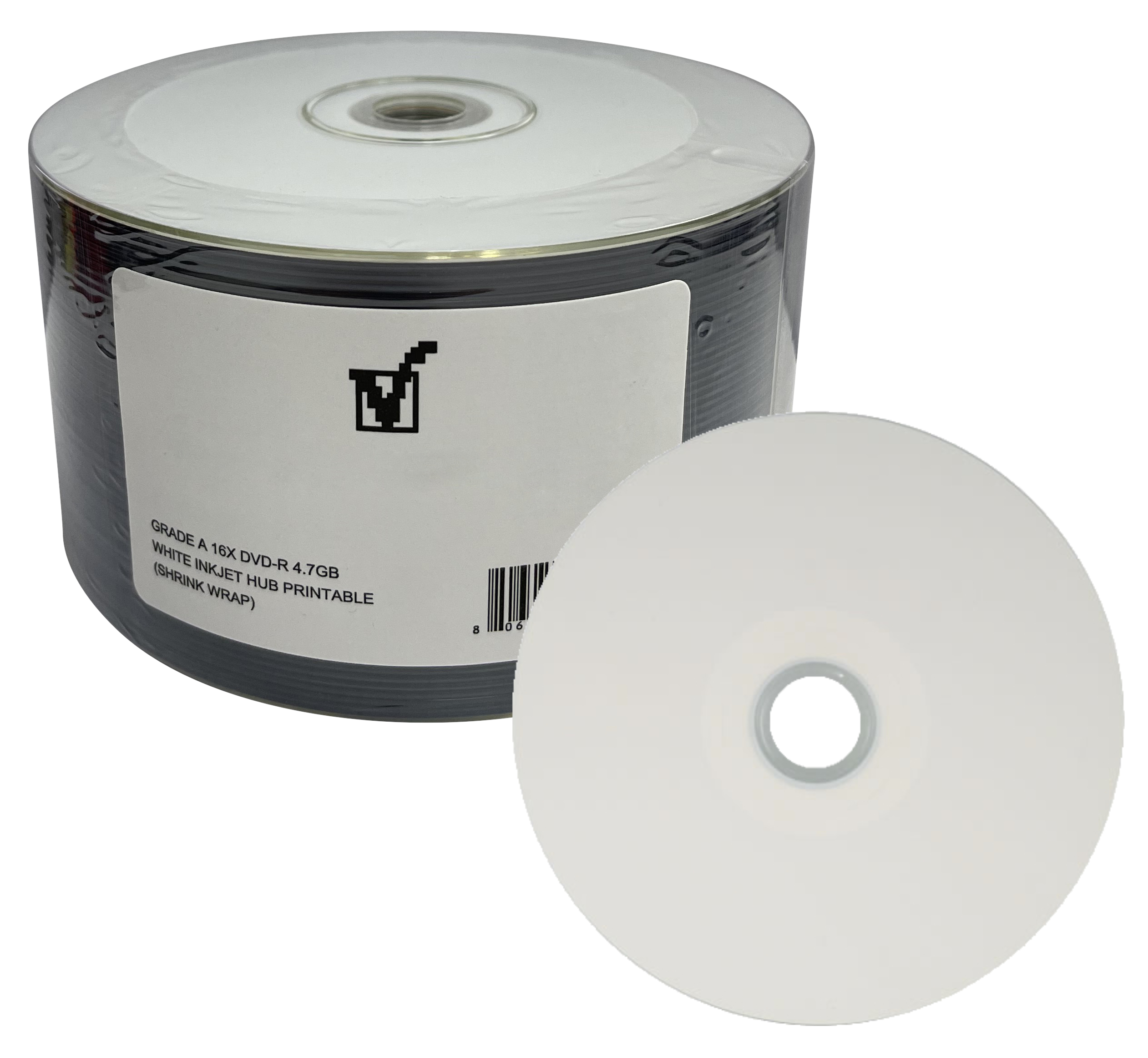 Image of ID 1214261544 6000 Grade A 16X DVD-R 47GB White Inkjet Hub Printable (Shrink Wrap)
