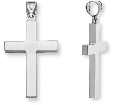 Image of ID 1247851813 Plain Platinum Cross Pendant