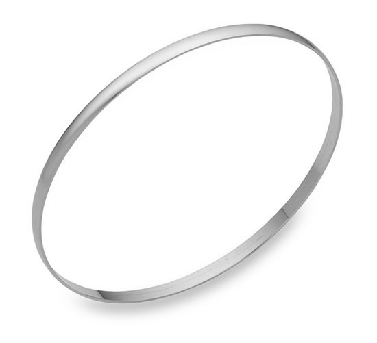 Image of ID 1247854183 14K White Gold Bangle Bracelet 2mm